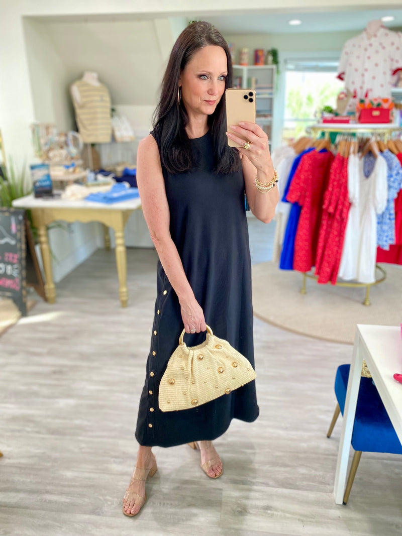 Ribbed Knit Sleeveless Midi Dress