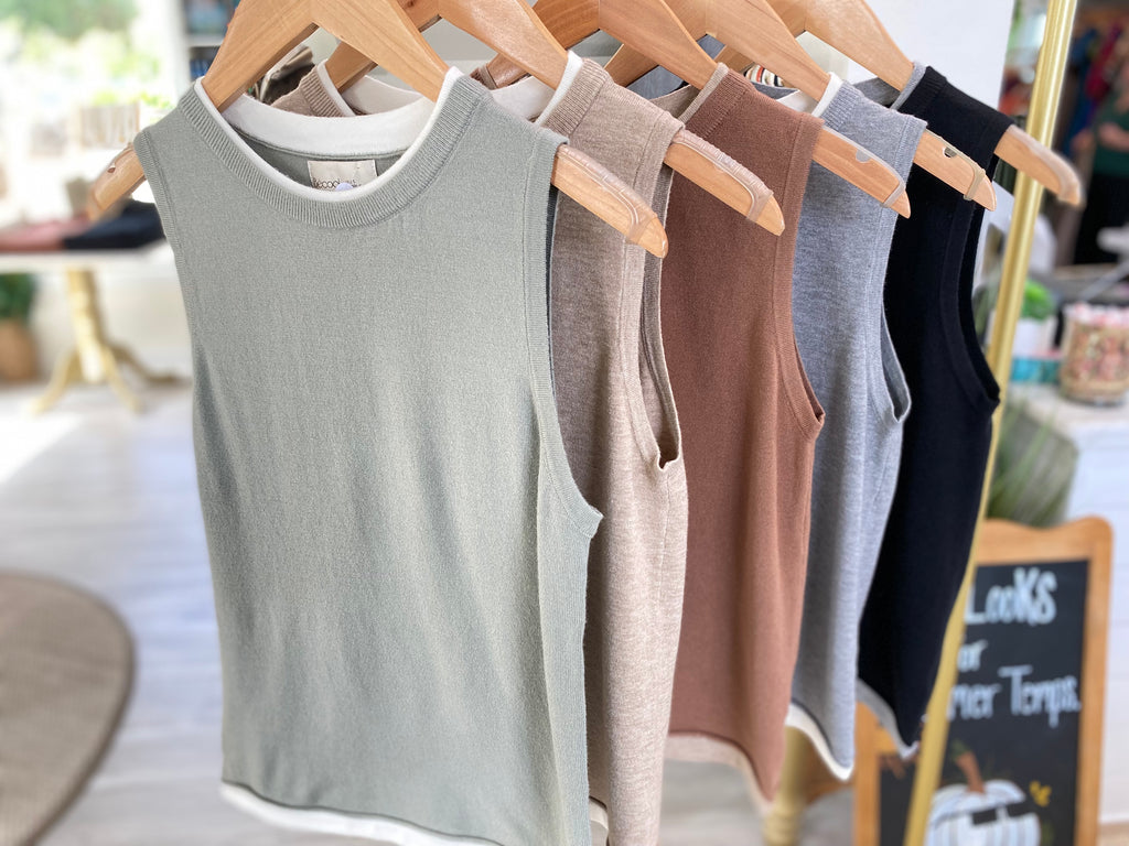 Layered Look Sweater Tank