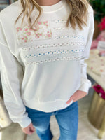 Floral Fabric Flag Sweatshirt