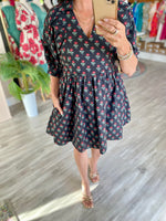 Floral Print Puff Sleeve Dress