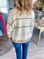 Stripe Open Cardigan