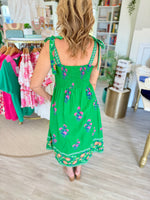 THML Floral Print Self Tie Midi Dress
