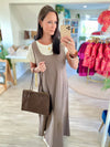 Scoop Back Cotton Knit Maxi Dress