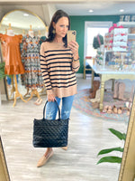 Sail Away Sweater Horizontal Stripe Sweater
