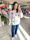 Embroidered Ornament Sweater