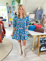 Floral Print Smocked Bust Mini Dress