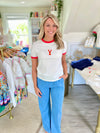 Lobster Embroidered Crew Neck Tee