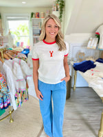 Lobster Embroidered Crew Neck Tee