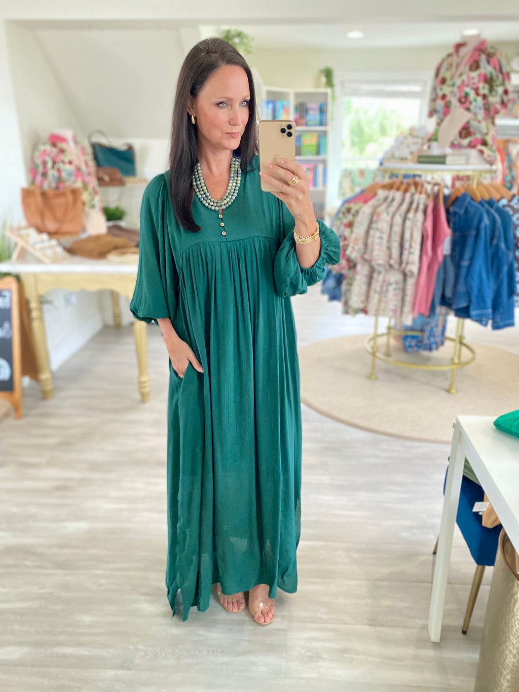 Bell Sleeve Midi Dress