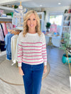 Stripe Slub Pullover Sweater