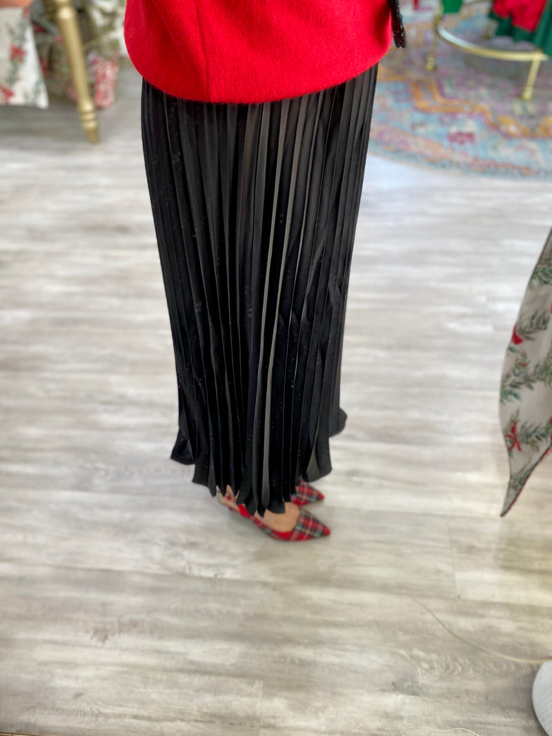 Pleated Midi Skirt