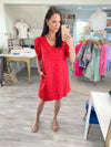 Ditsy Floral Print Peter Pan Collar Mini Dress