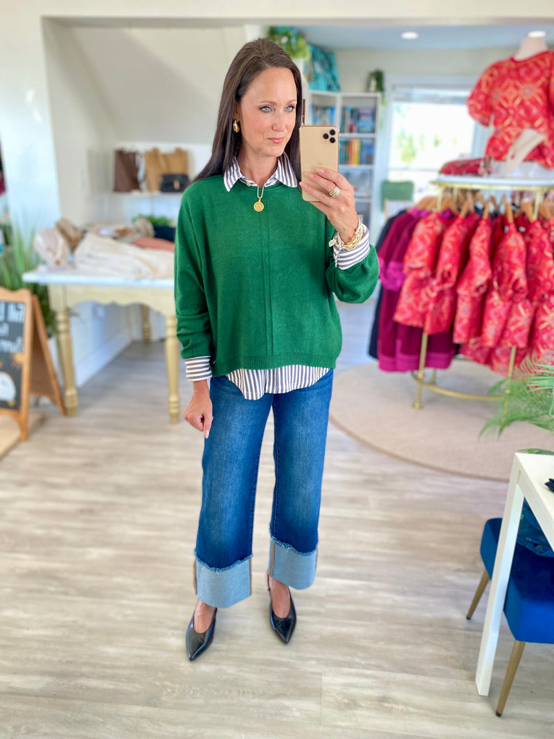 Stretch Stripe Button-Down Shirt