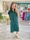 Corduroy Midi Shirt Dress