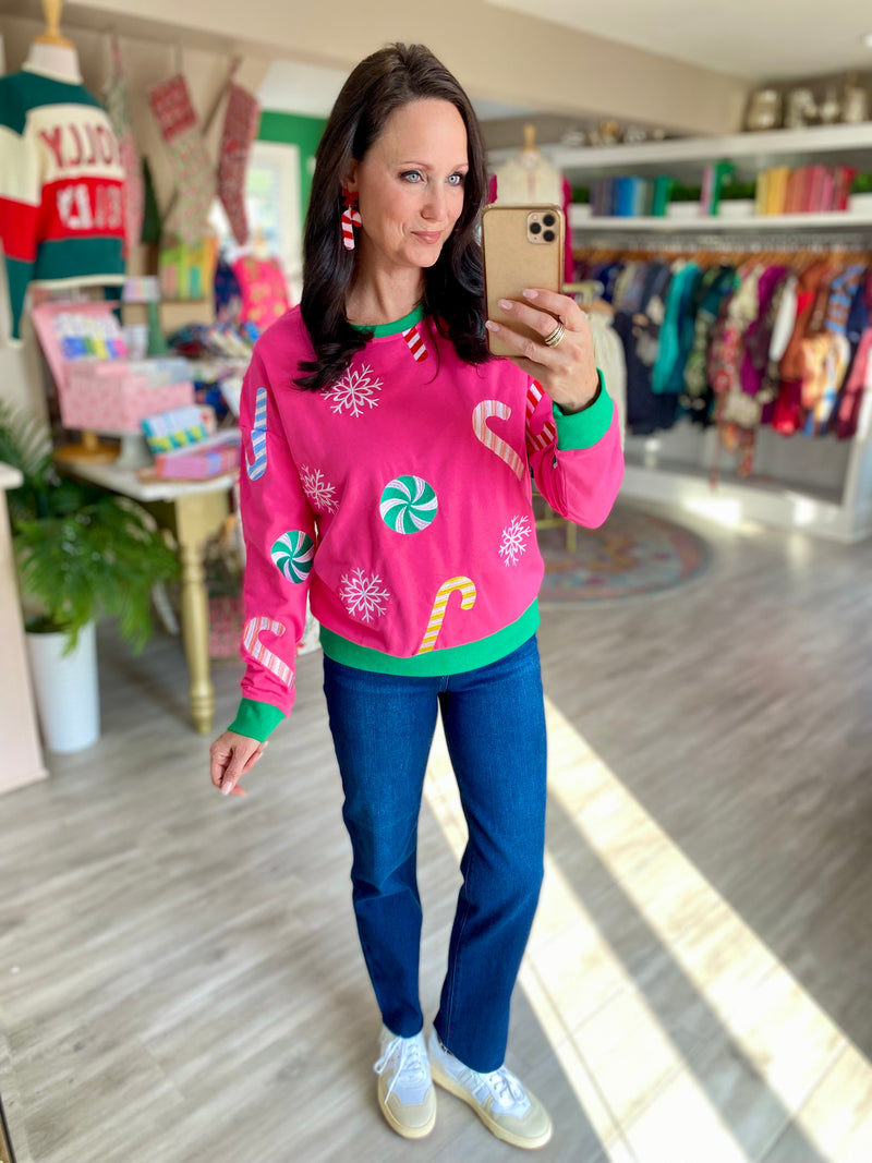 Embroidered Candy Sweatshirt