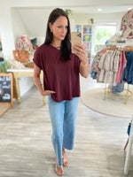 Solid Knit Dolman Sleeve Top