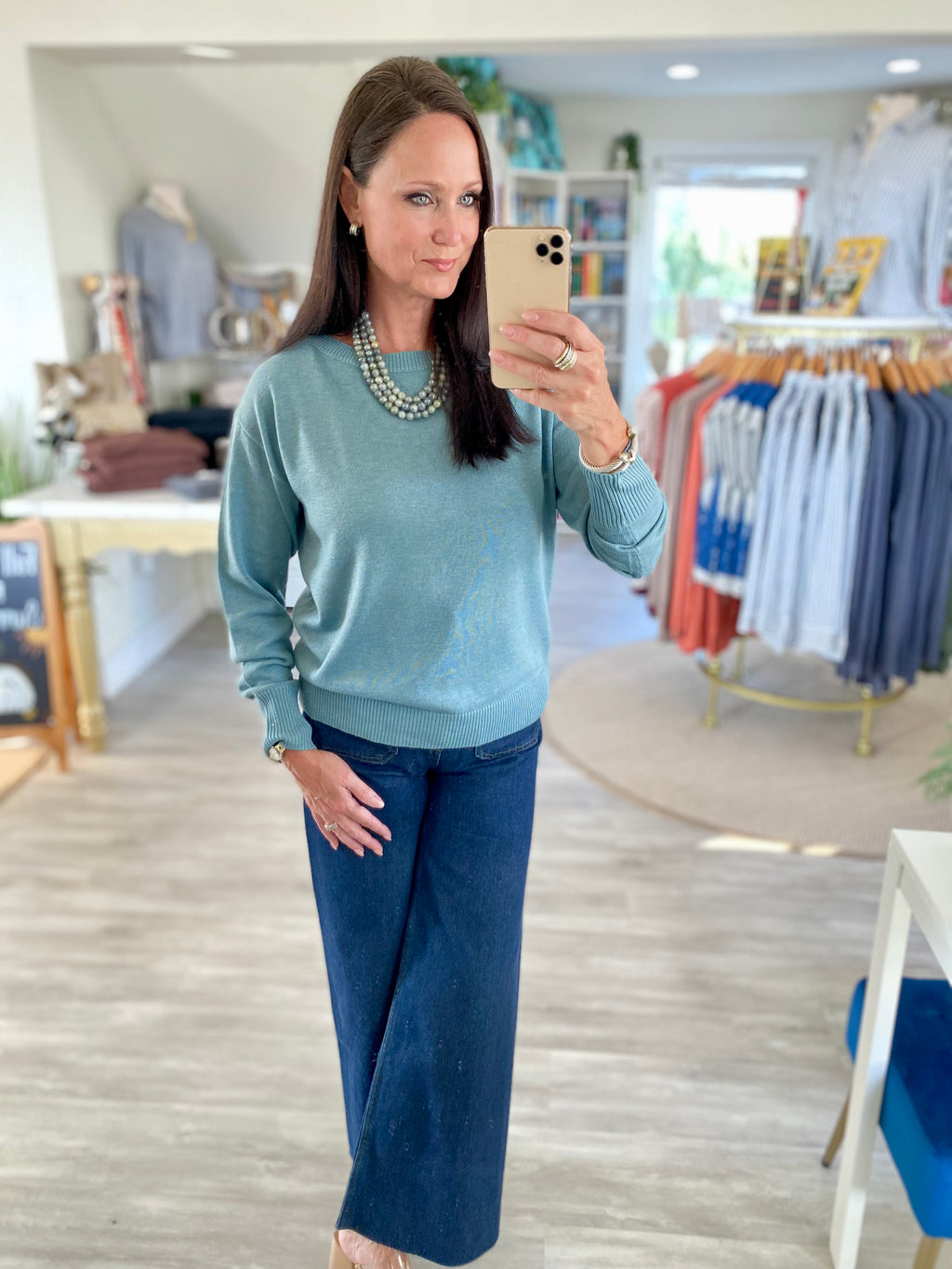 Wool Blend Fine Knit Sweater
