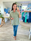Stripe Front Pocket Top