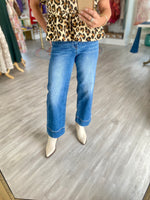 High Rise Wide Leg Cropped Jeans