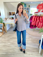 Stretch Stripe Button-Down Shirt