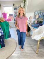 Short Sleeve Crew Neck Sweater