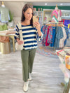 Horizontal Stripe Knit Top