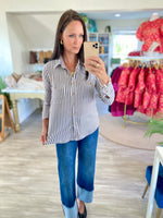 Stretch Stripe Button-Down Shirt