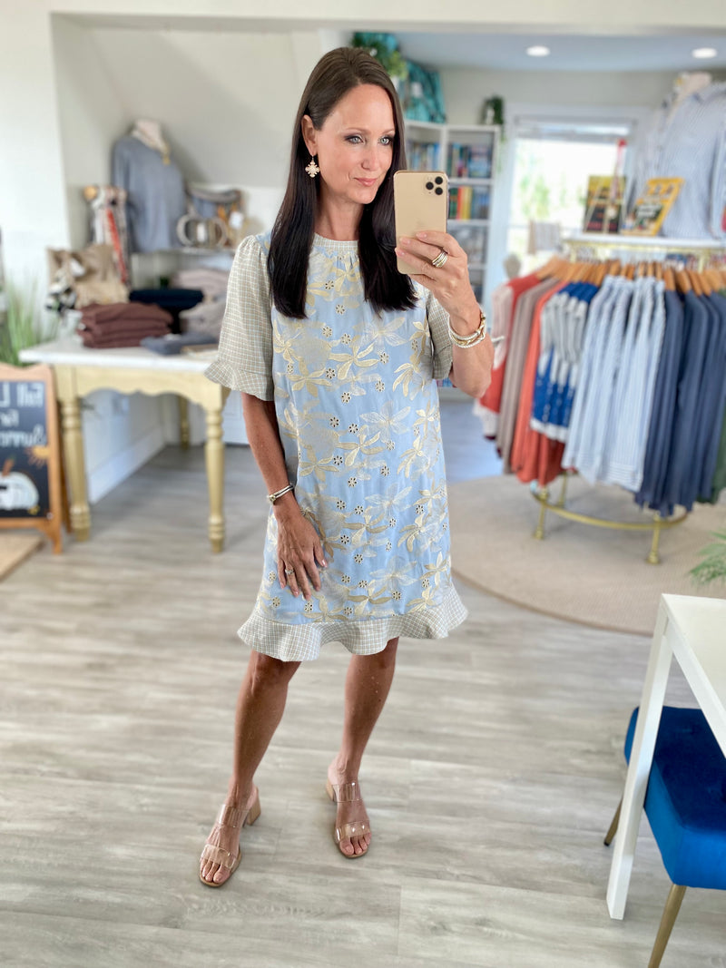 Tweed And Jacquard Mini Dress