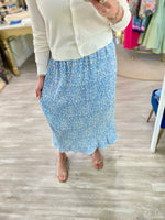 Floral Mini Pleat Midi Skirt