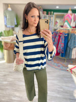 Horizontal Stripe Knit Top