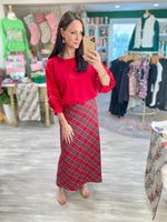 Plaid Midi Skirt