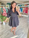 Floral Print Puff Sleeve Dress