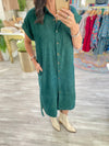 Corduroy Midi Shirt Dress