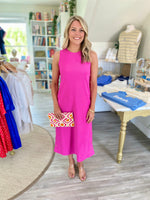 Ribbed Knit Sleeveless Midi Dress