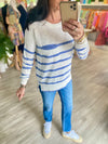 Stripe Slub Pullover Sweater