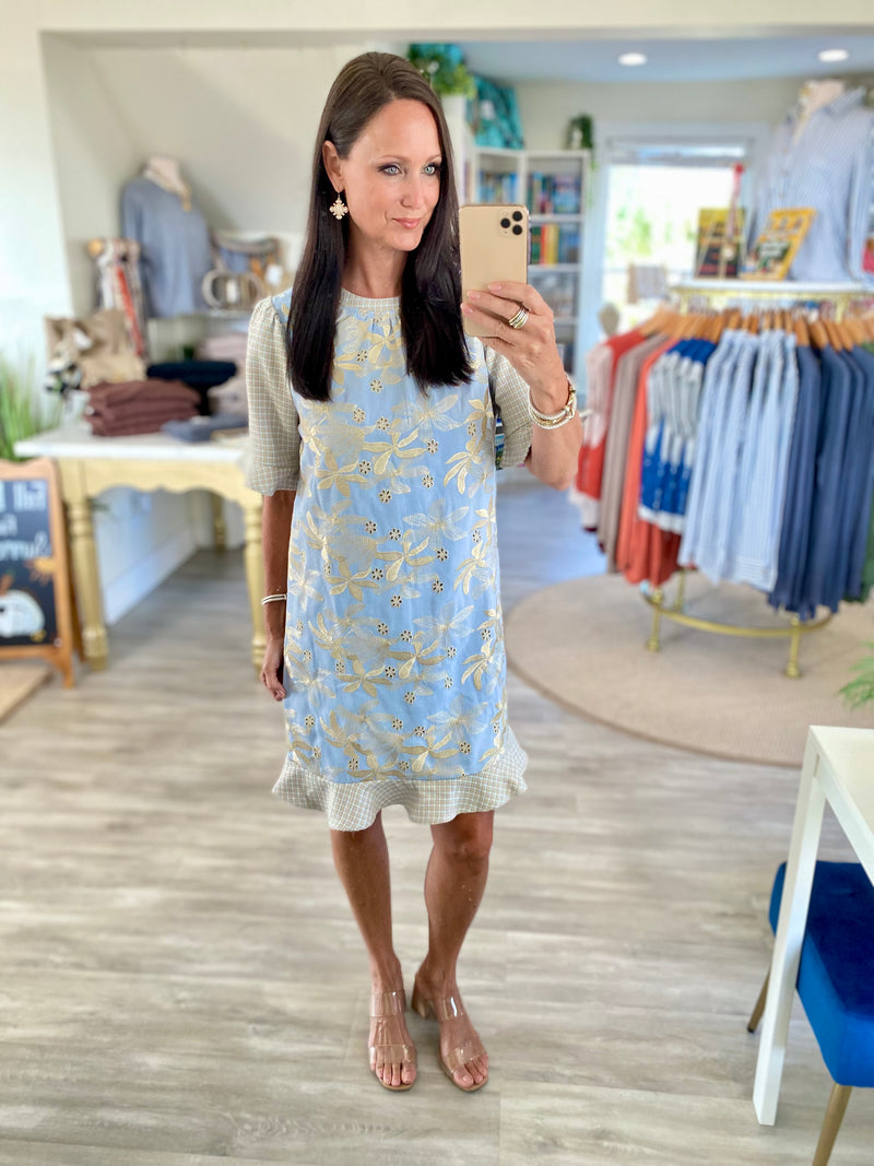 Tweed And Jacquard Mini Dress