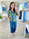Floral Print Front Tie Top