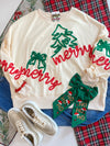 "MERRY" Christmas Tree Thread Sweatshirt