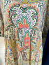 Satin Paisley Print A-Line Midi Dress