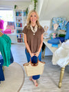 Short Sleeve Crew Neck Sweater