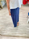 Linen Blend Vertical Stripe Pants