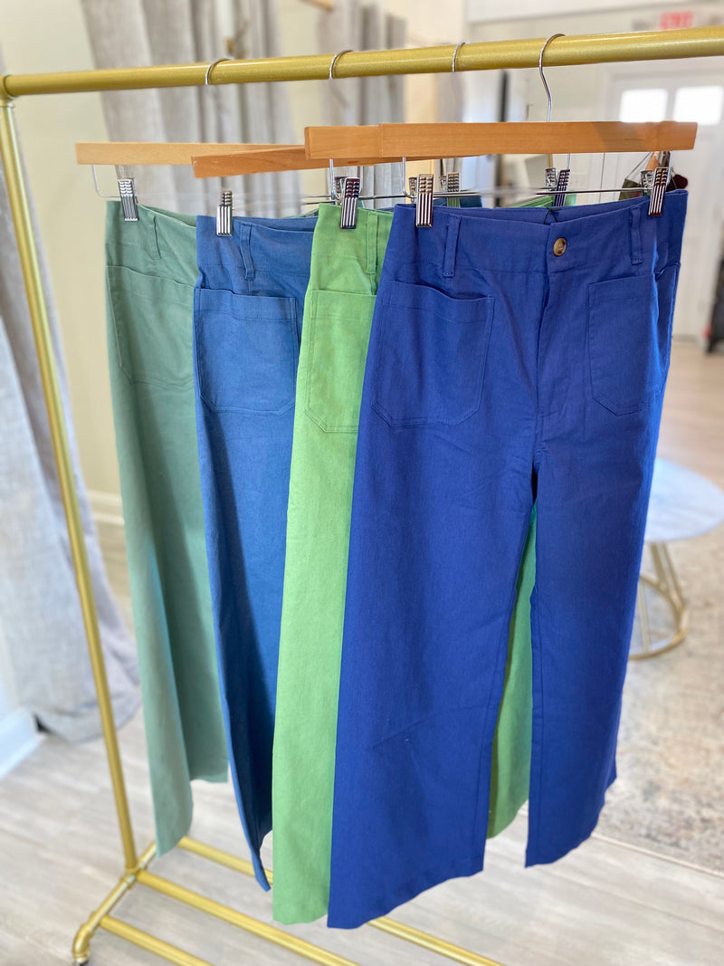 Ankle Length Front Pocket Pants