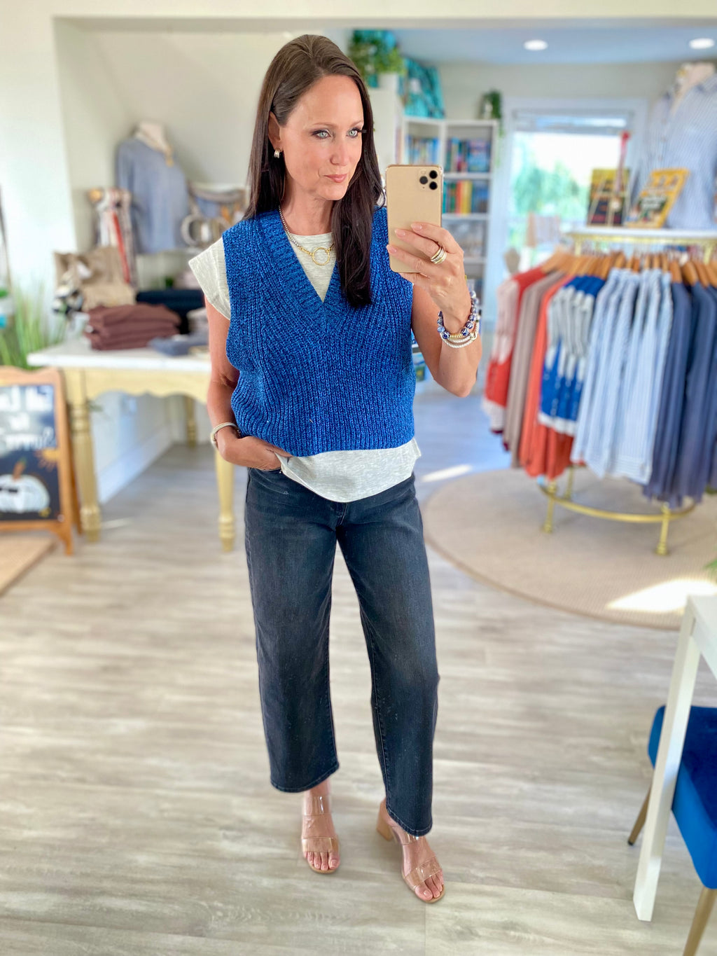 Faux Layered Sweater Vest