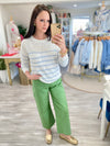 Stripe Slub Pullover Sweater