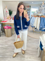 Anchor Gold Button Cardigan