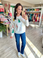 Embroidered Christmas Tree Sweatshirt