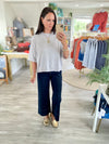 Crew-neck Drop Shoulder Sweater