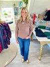 Lightweight Front Pocket Long Sleeve Pullover Sweater