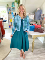 Stripe Button Front Cardigan