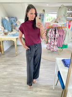Mock Neck Lightweight Short Sleeve Top